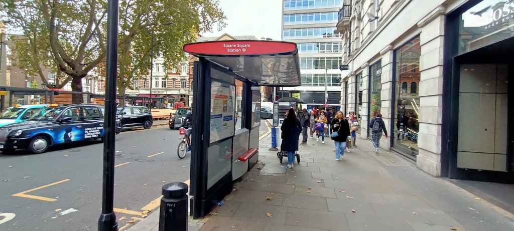 The Bus stop in Square